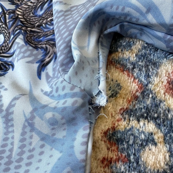 Vintage Y2K Dragons Wrap Around Print Button-up Shirt Small - Picture 5 of 5